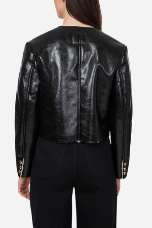 Habitual - Leather Shearling Jacket - Black