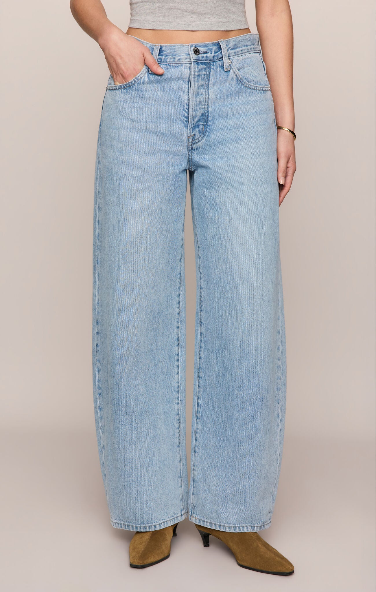 Z Supply - The Show Off High Rise Bowed Jeans - Indigo Bloom