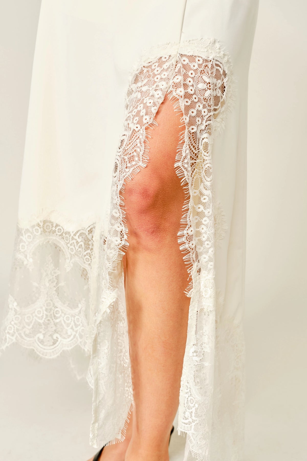Elegant Lace Midi Skirt