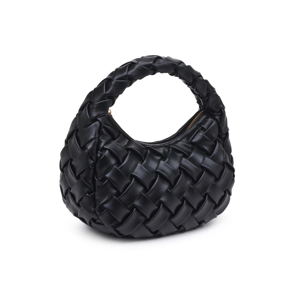 Noreen Woven Clutch - Black