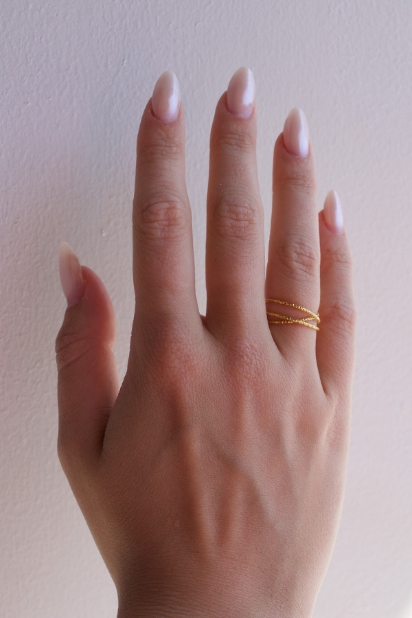 18K Triple Band Dainty Ring