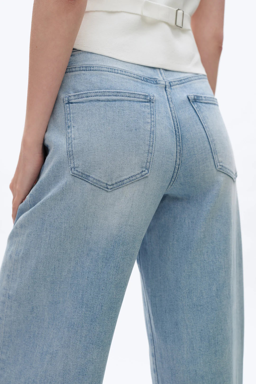 Drawstring Baggy Denim Jeans