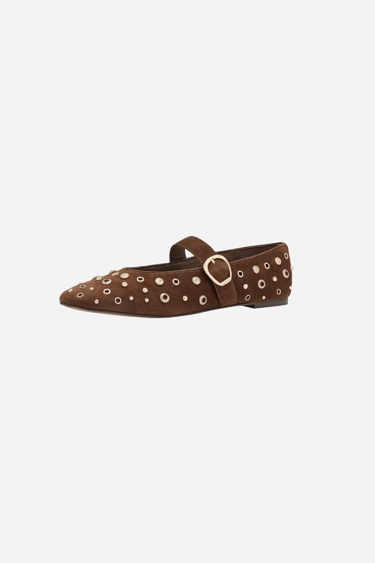 Dolce Vita - Mella Stud Flats - Cocoa Suede