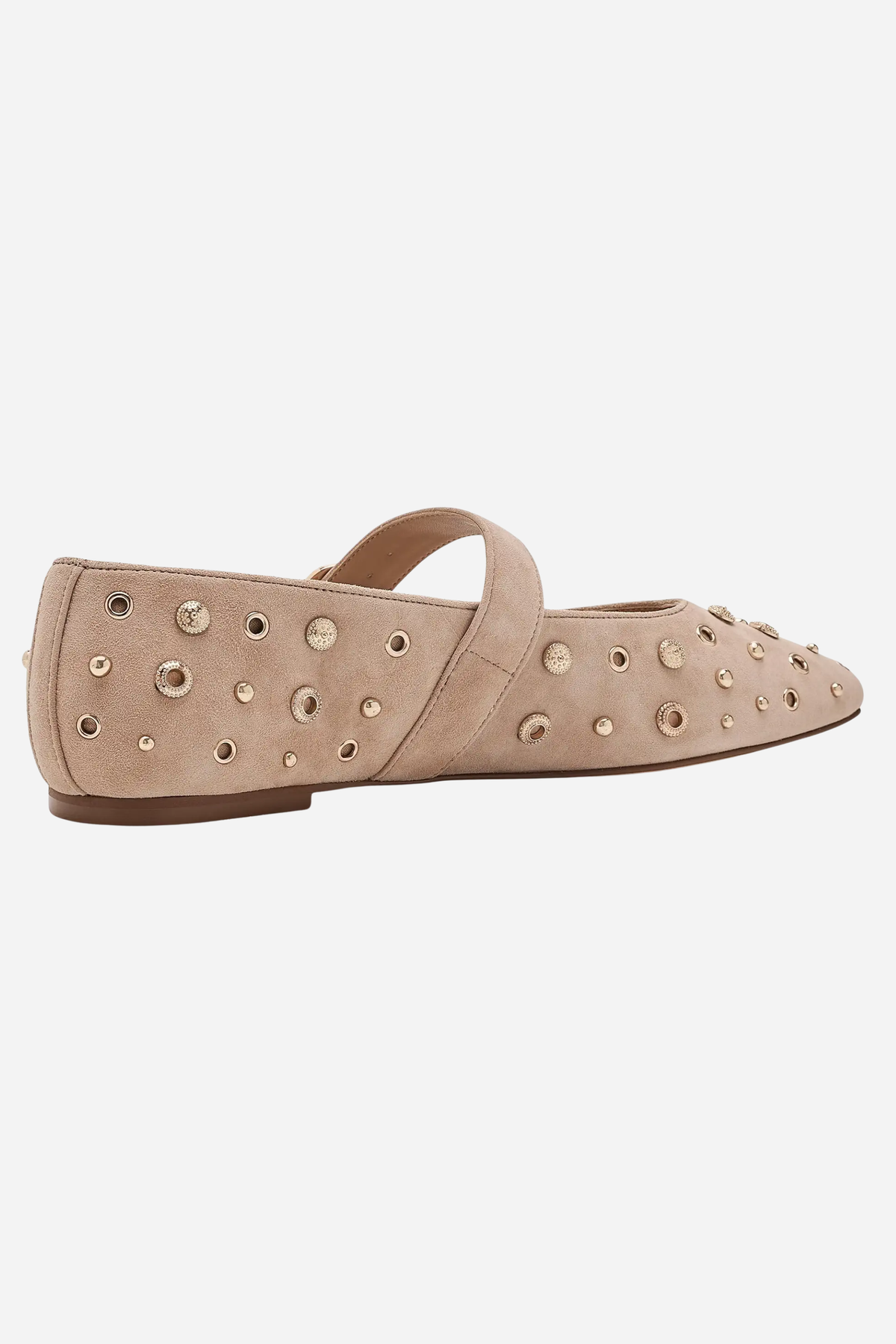 Dolce Vita - Mella Stud Flats - Camel Suede