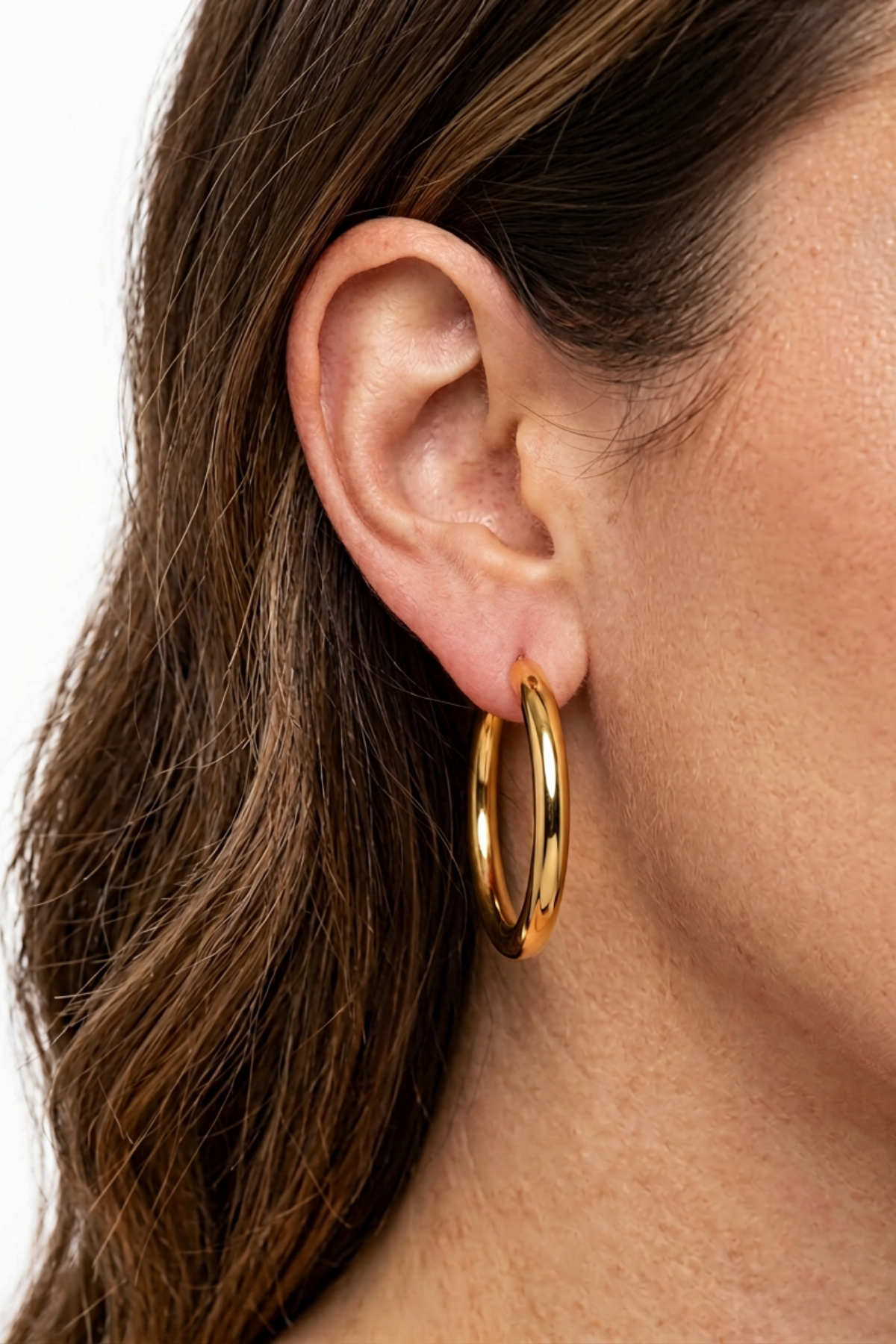 18K Vivian Large Hoop Earring