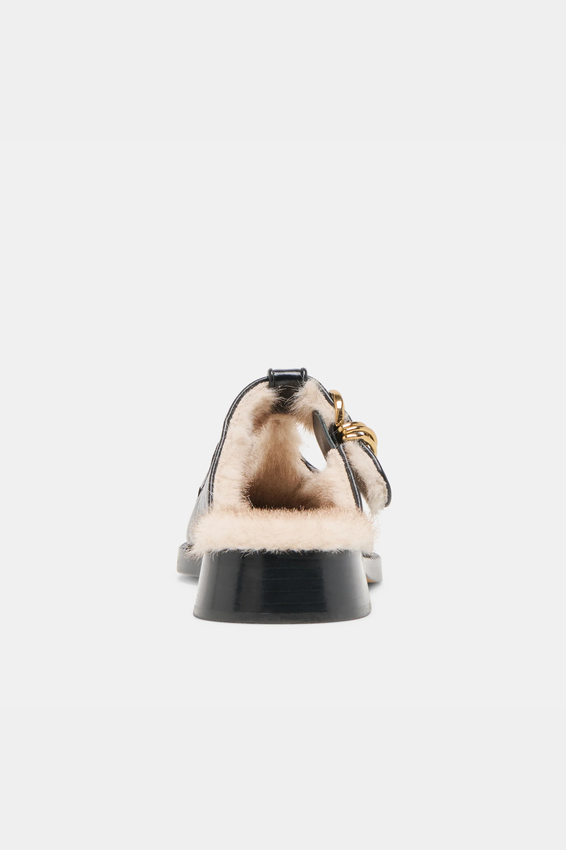 Dolce Vita Harlah Plush Mules - Black Leather