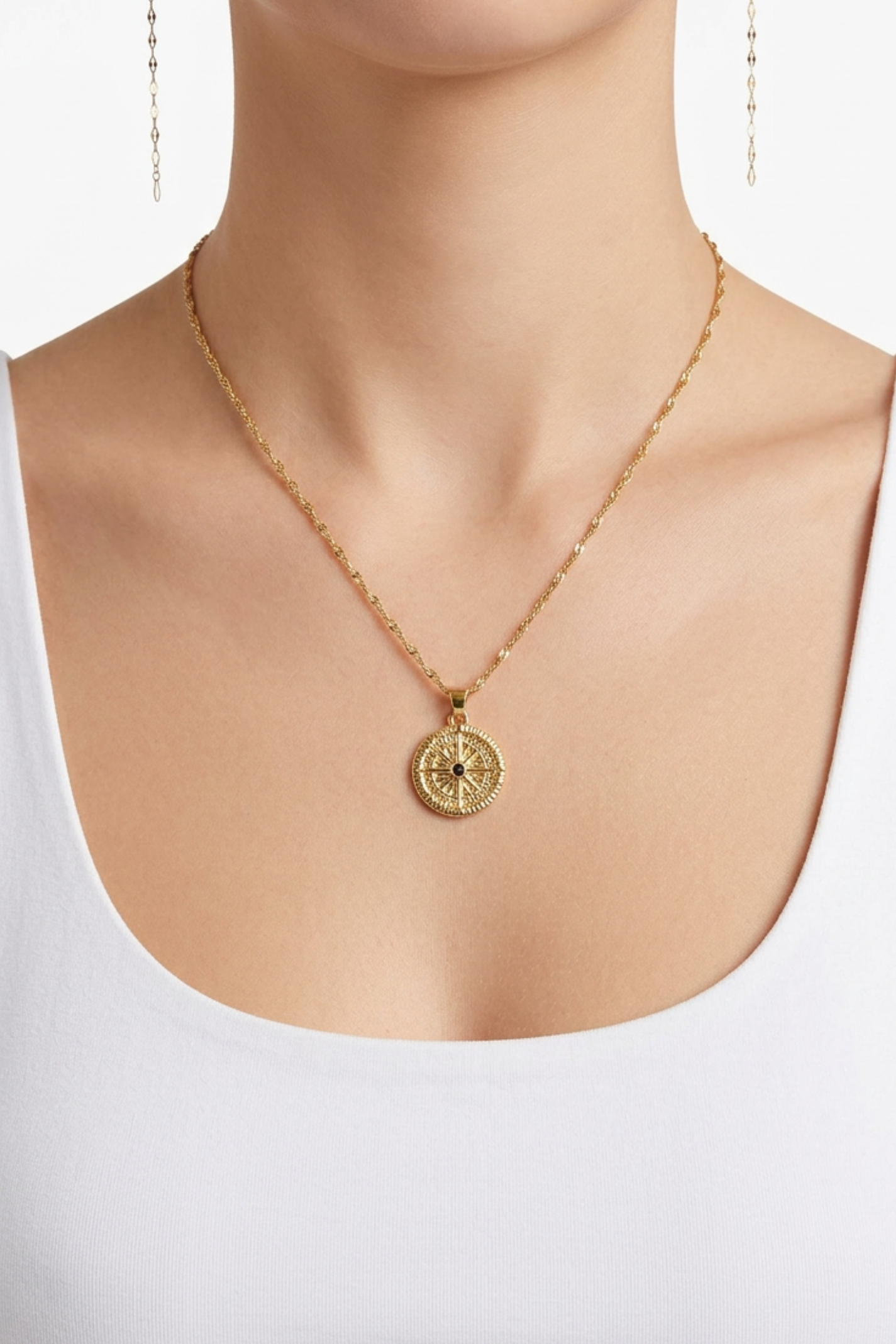 18K Black Star Pendant Necklace