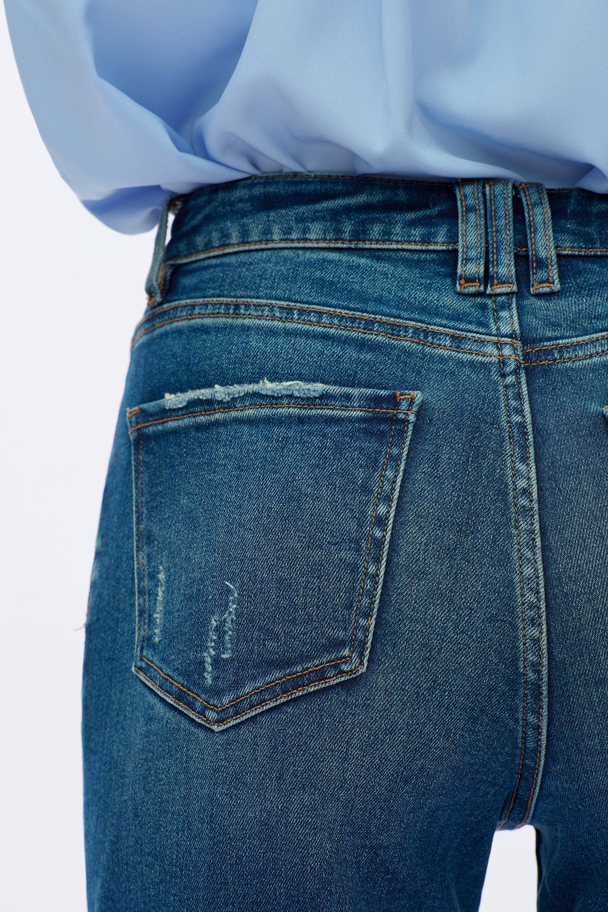 High Rise Vintage Straight Leg Jeans - Vintage Medium Blue