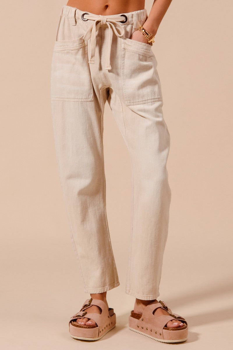 Vintage Washed Barrel Pants