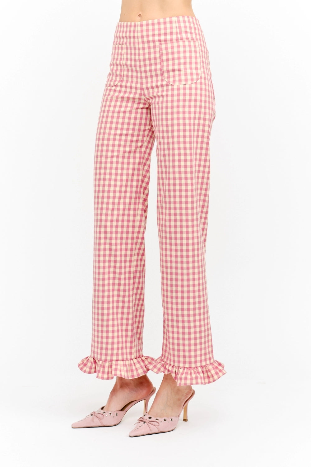 Paloma Gingham Pants - Pink