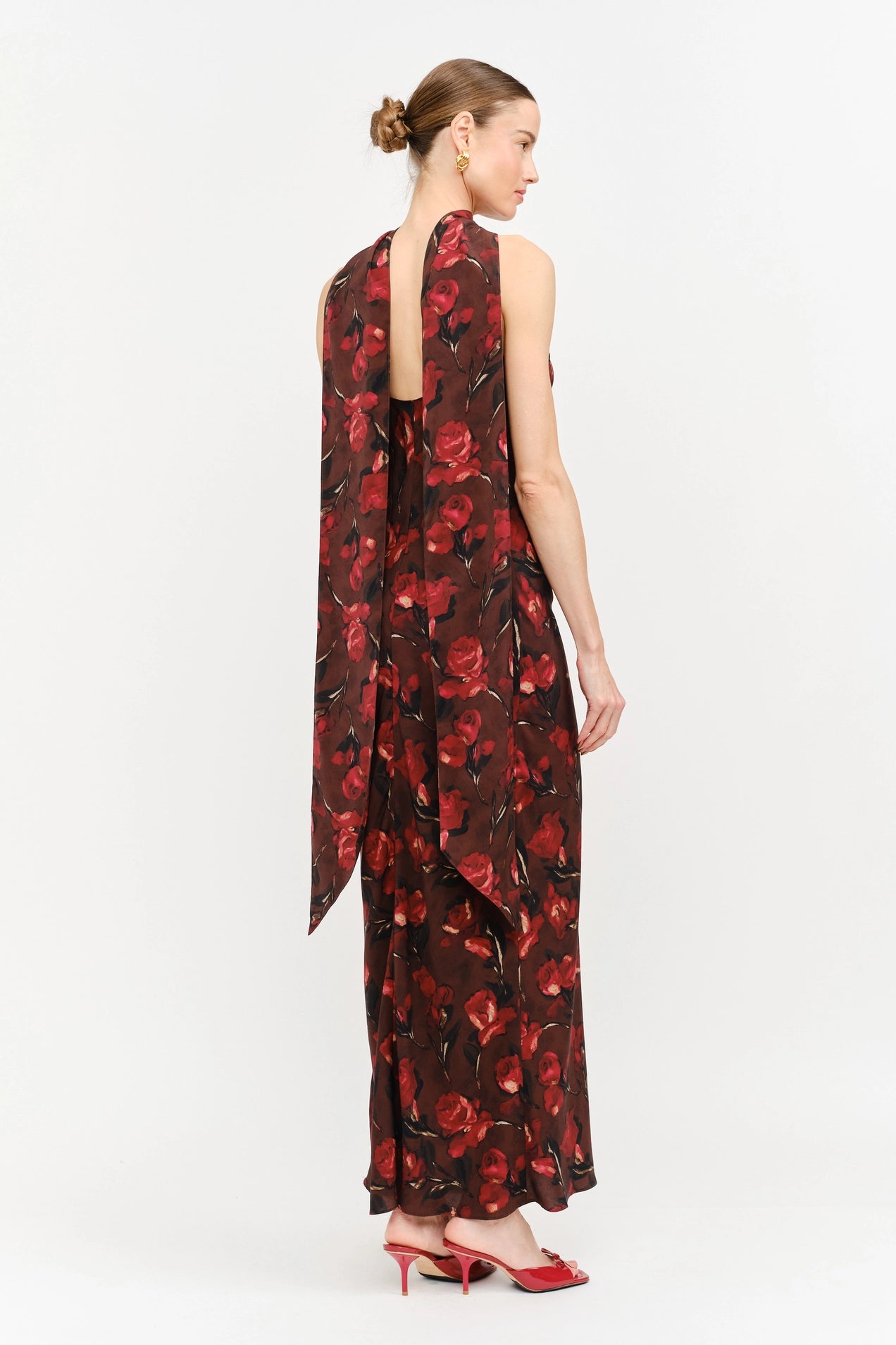 Magdalena Dress - Brown Floral