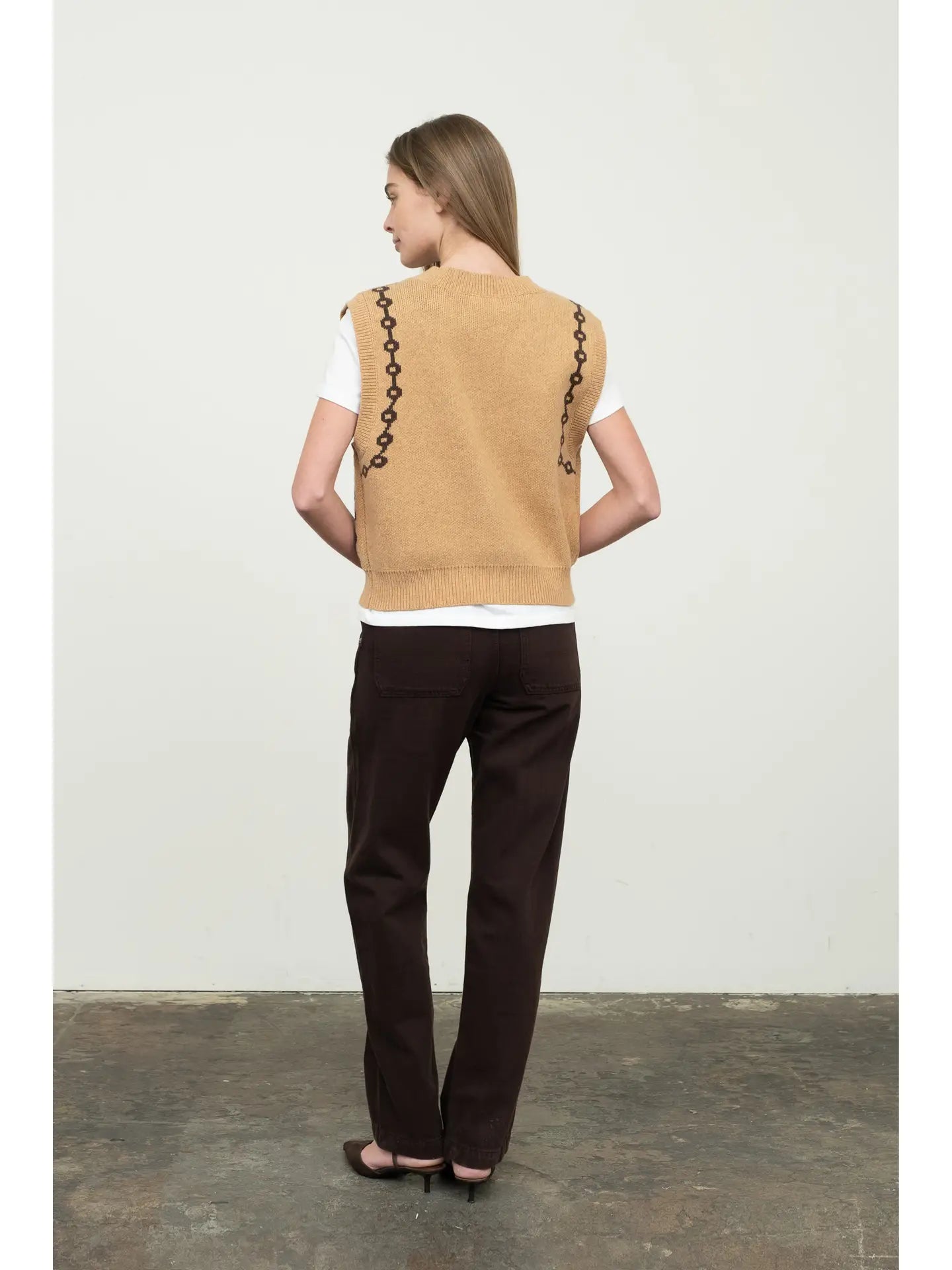 Jacquard Horse Knit Vest