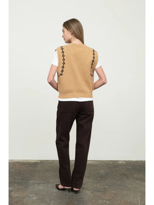Jacquard Horse Knit Vest