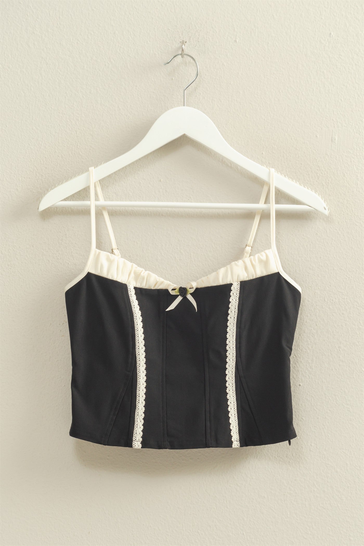 Lace Trim Corset Tank