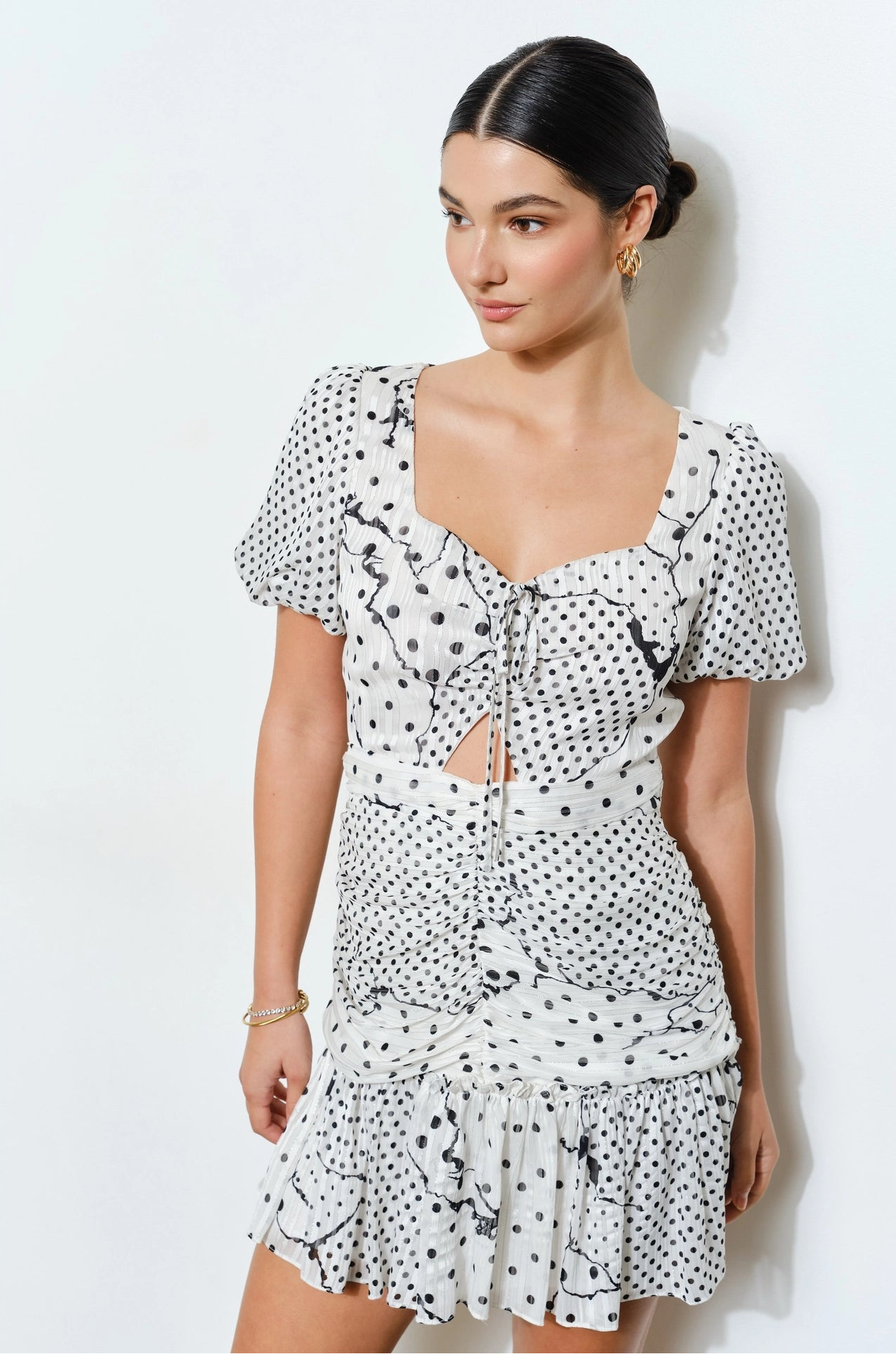 Polka Dot Sweetheart Mini Dress