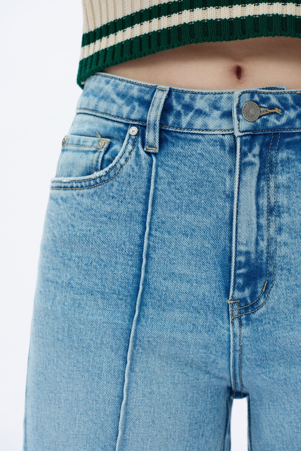 High Rise Wide Leg Jeans - Light Blue