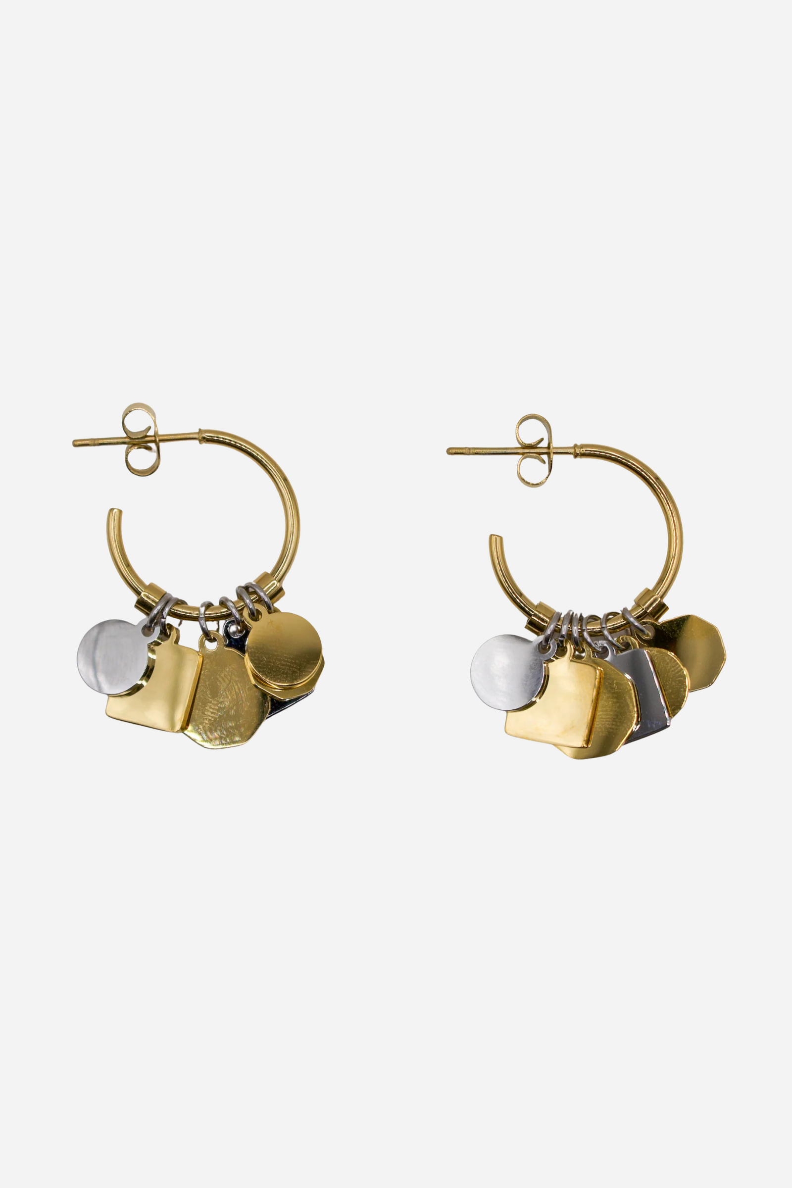 18K Julia Dangle Hoop Earrings