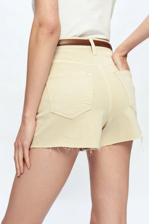 Fiona Super High Rise Shorts - Light Khaki