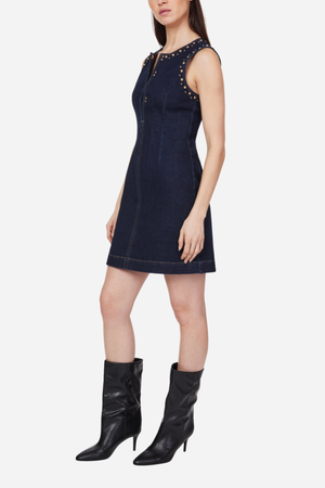 Studded Mini Dress - Rinse Wash