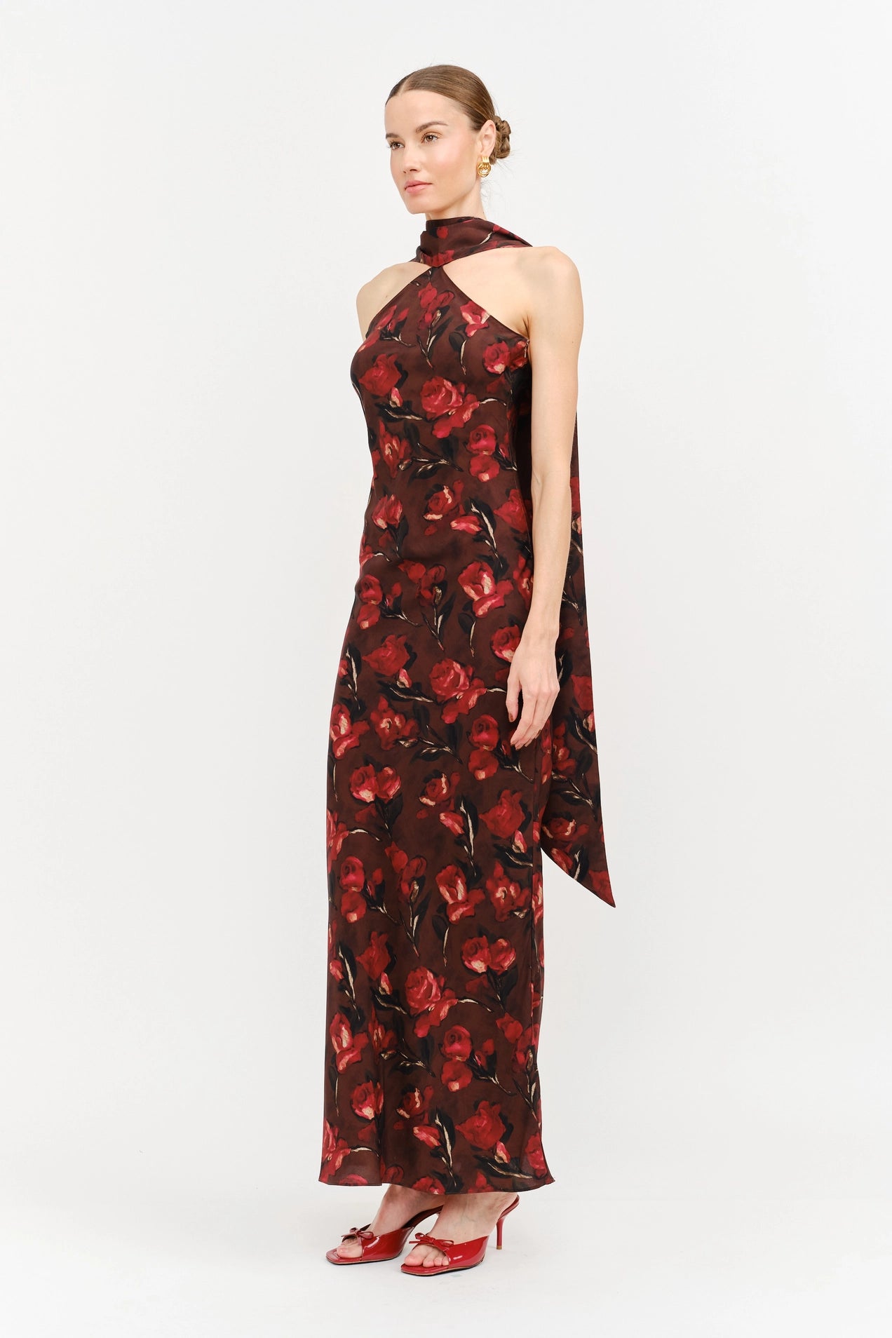 Magdalena Dress - Brown Floral