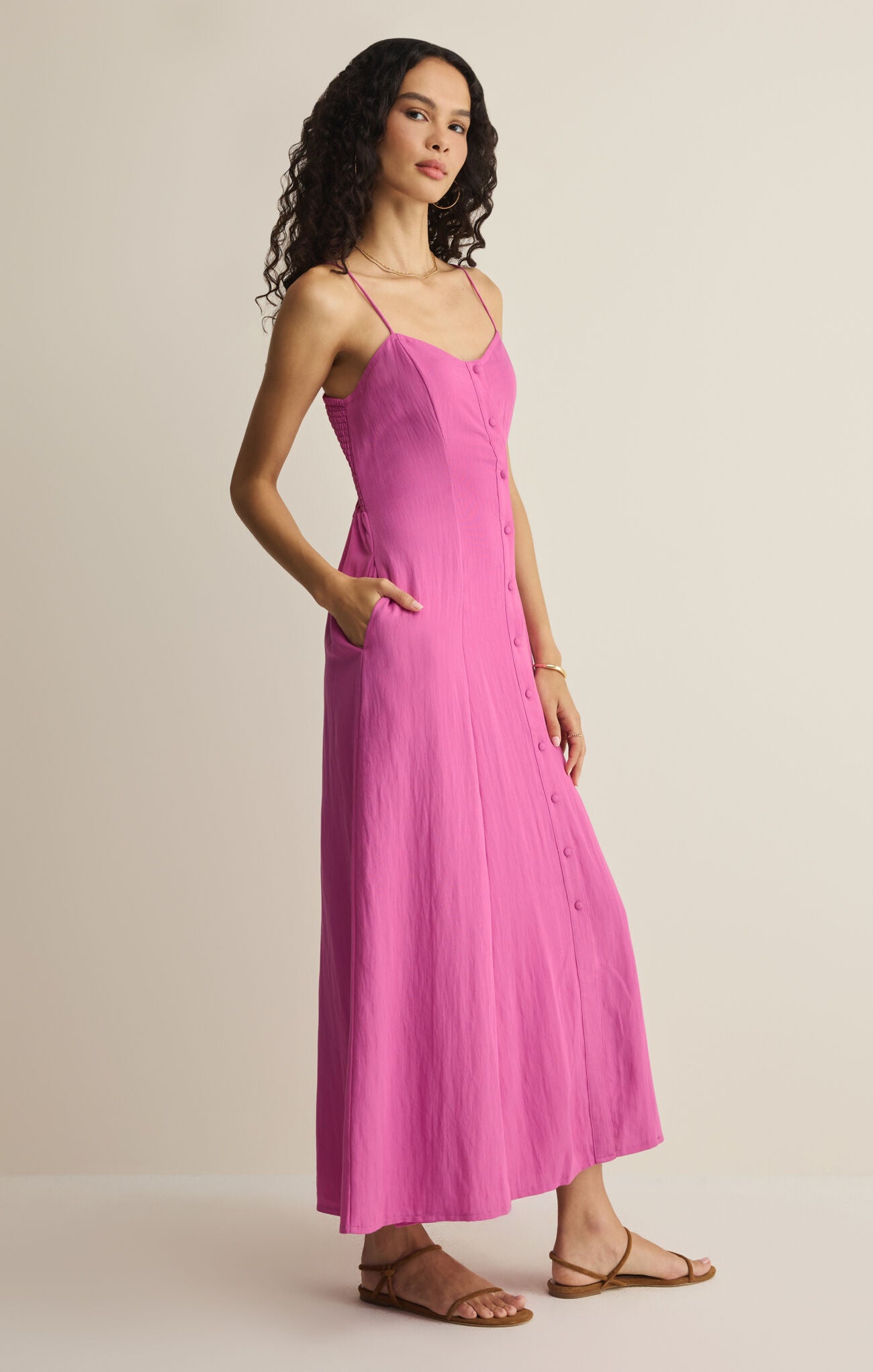Z Supply Angel Eyes Midi Dress - Berry Blush