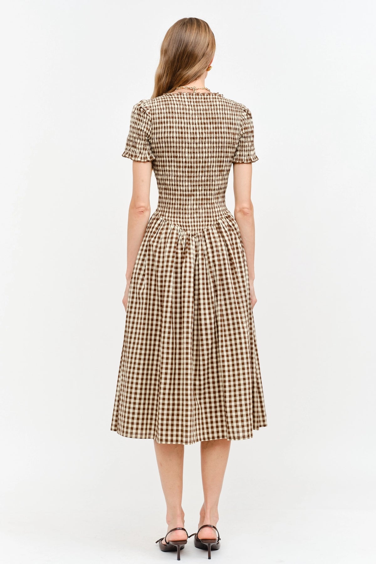 Bianca Midi Dress - Brown