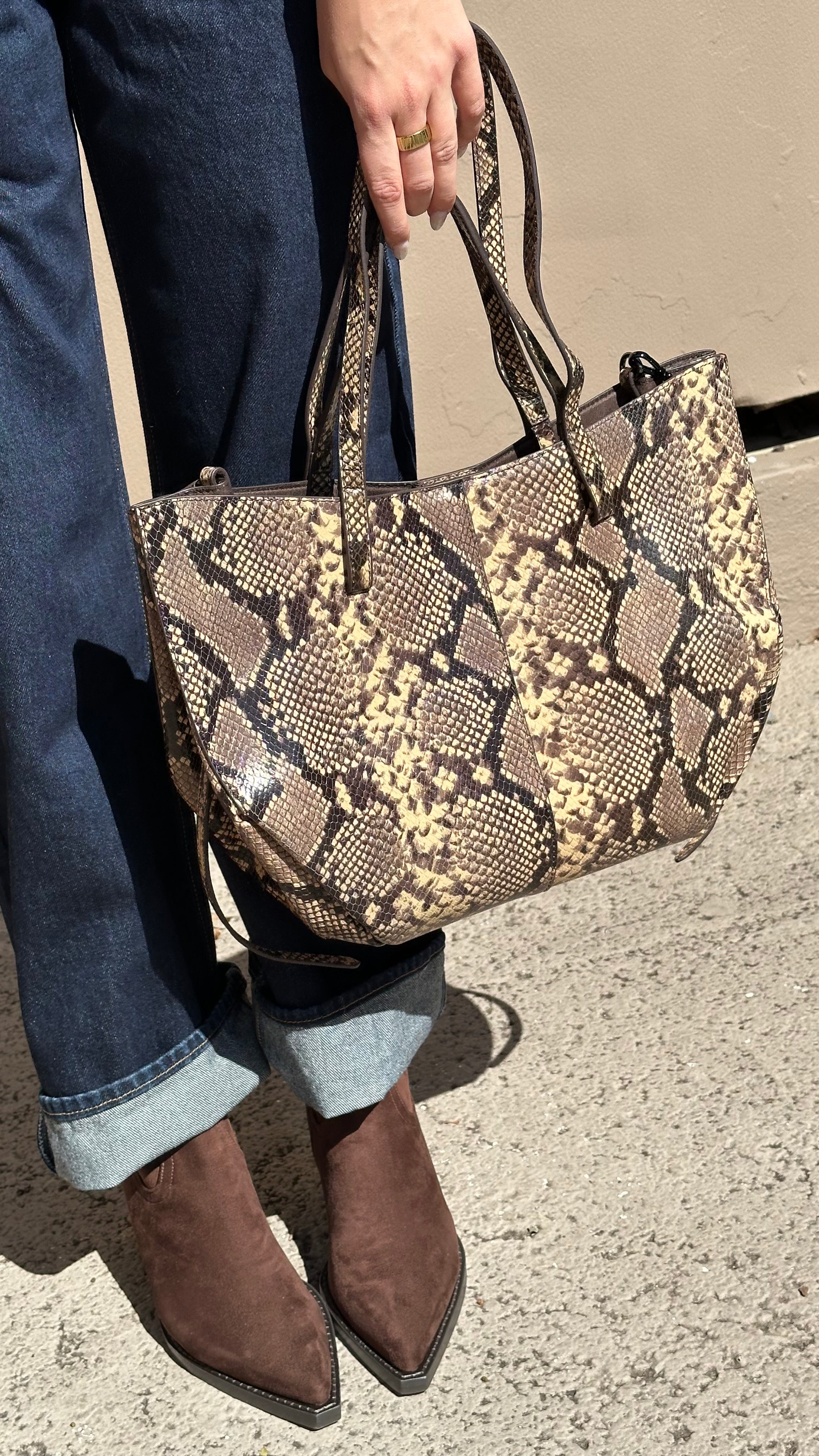 Aspen Tote Bag - Snakeskin