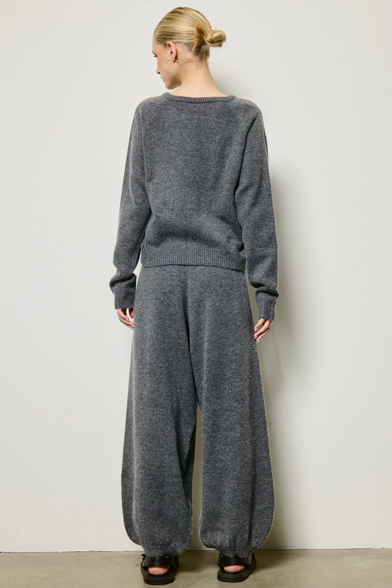 Knit Cardigan Matching Set - Shadow