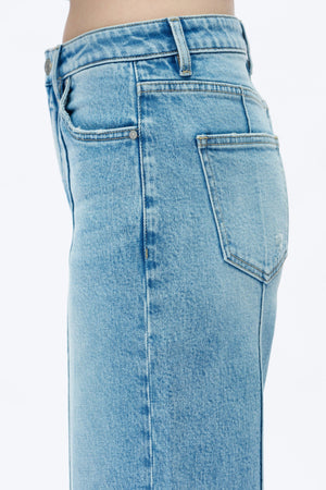 High Rise Wide Leg Jeans - Light Blue