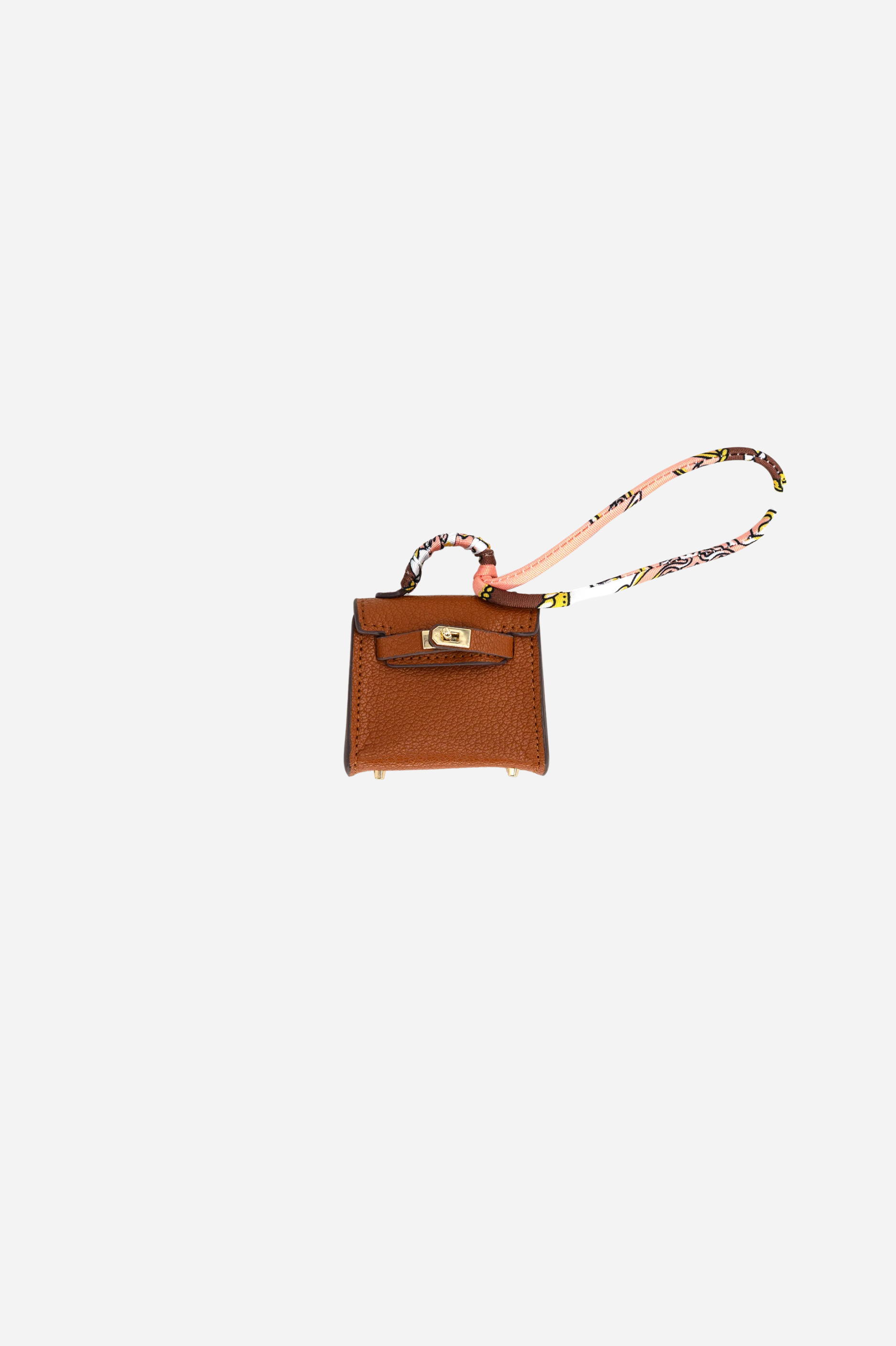 Mini Bag Charm - Brown