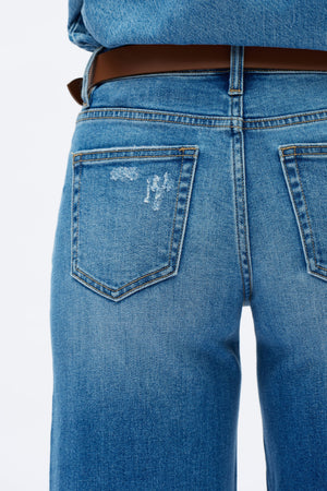 Low Rise Wide Leg Jeans - Medium Blue