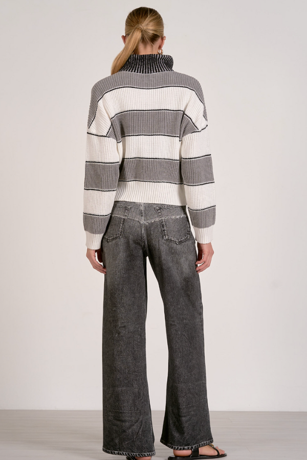 Heathered Varsity Pullover Sweater