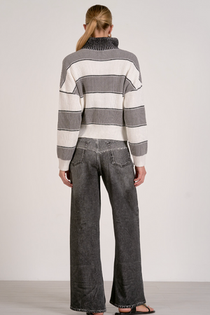 Heathered Varsity Pullover Sweater