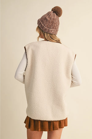 Teddy Vest - Cream