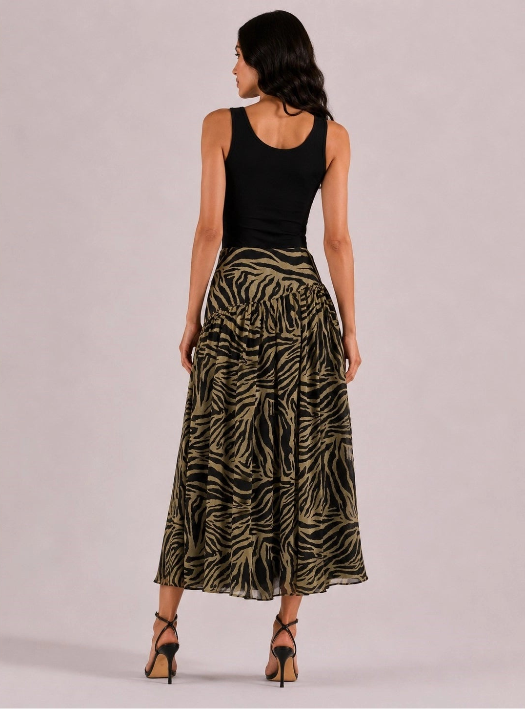 Zebra Maxi Skirt