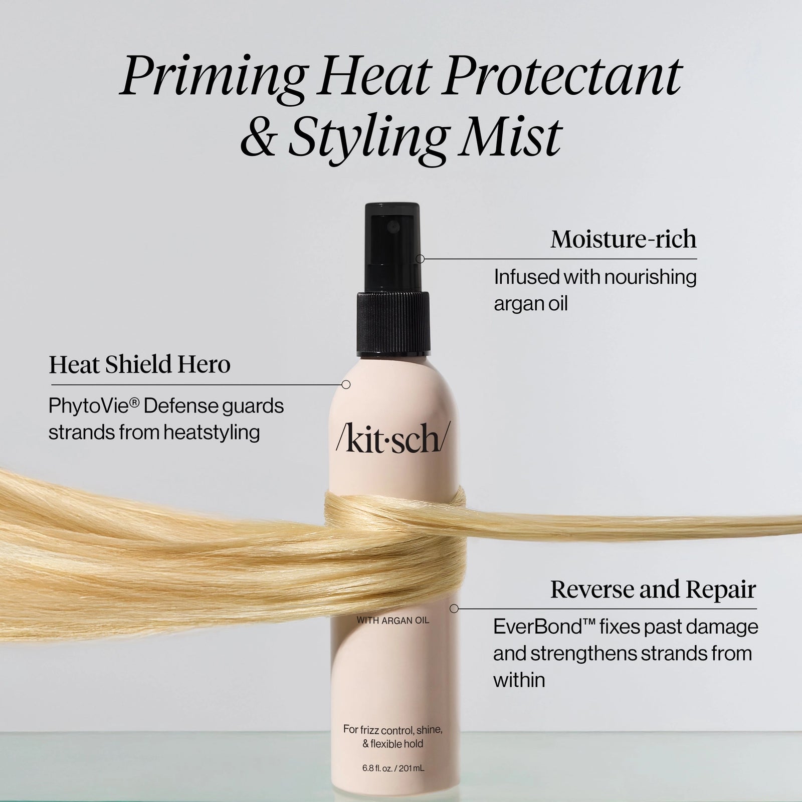 KITSCH Pirming Argan Oil Heat Protectant & Styling Mist