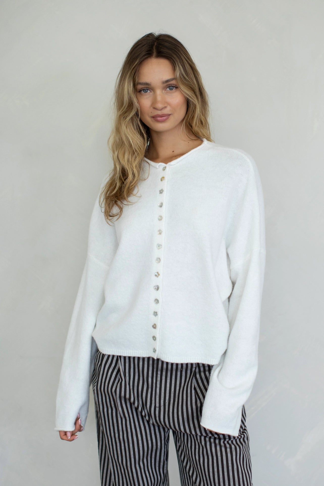 Piper Cardigan - White