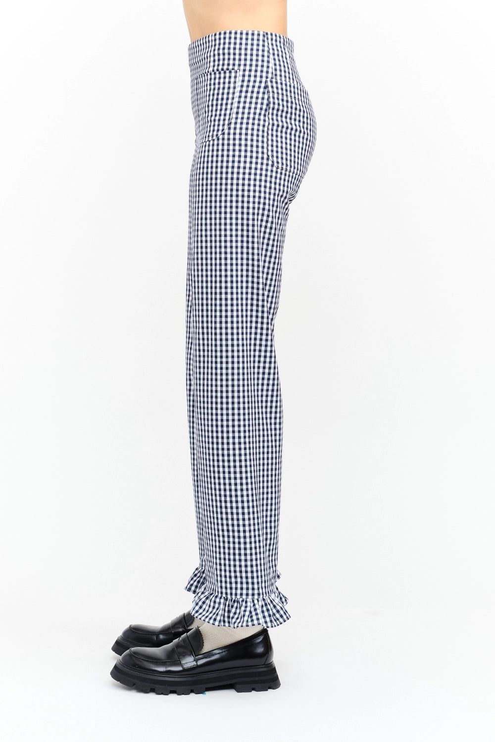 Paloma Gingham Pants - Navy