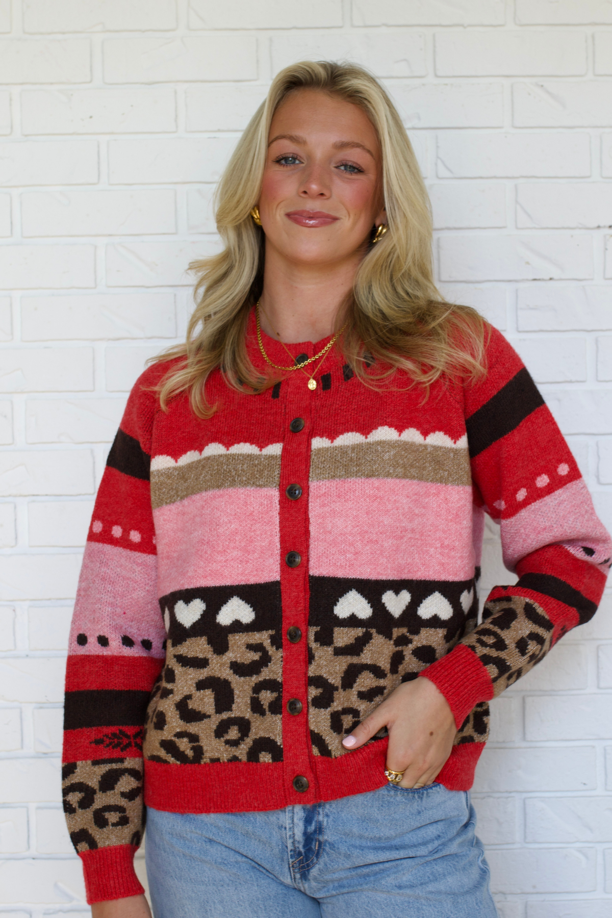 Ihlivoni Cardigan - Poinsettia