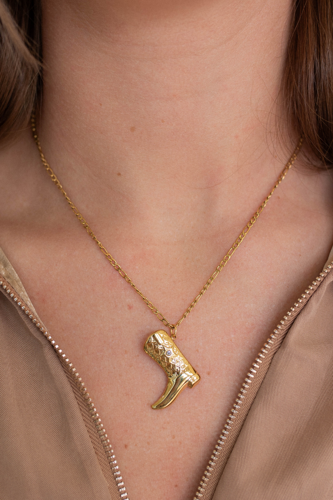 18K Boot Charm Necklace