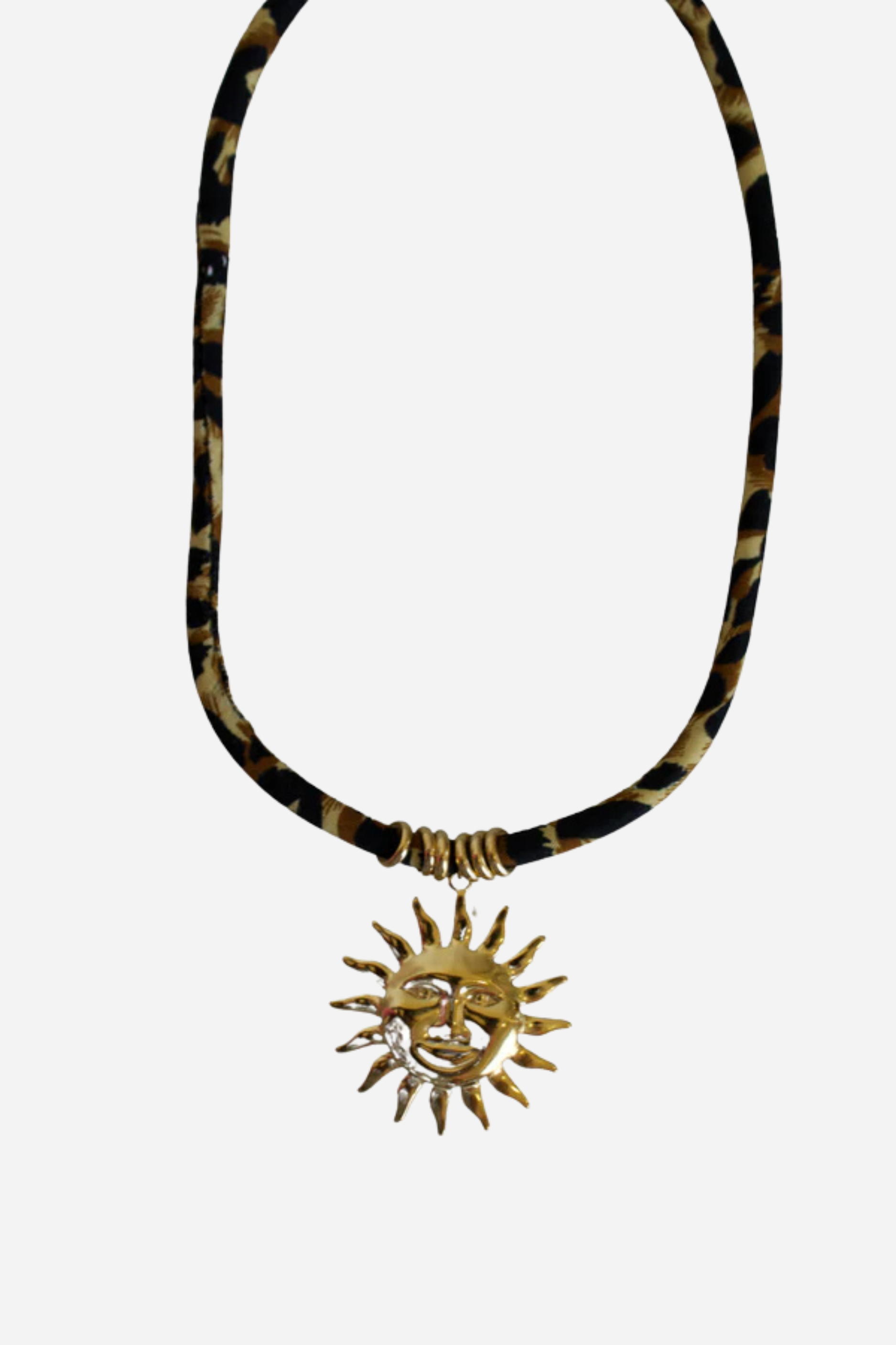 18K Sun Charm Statement Necklace