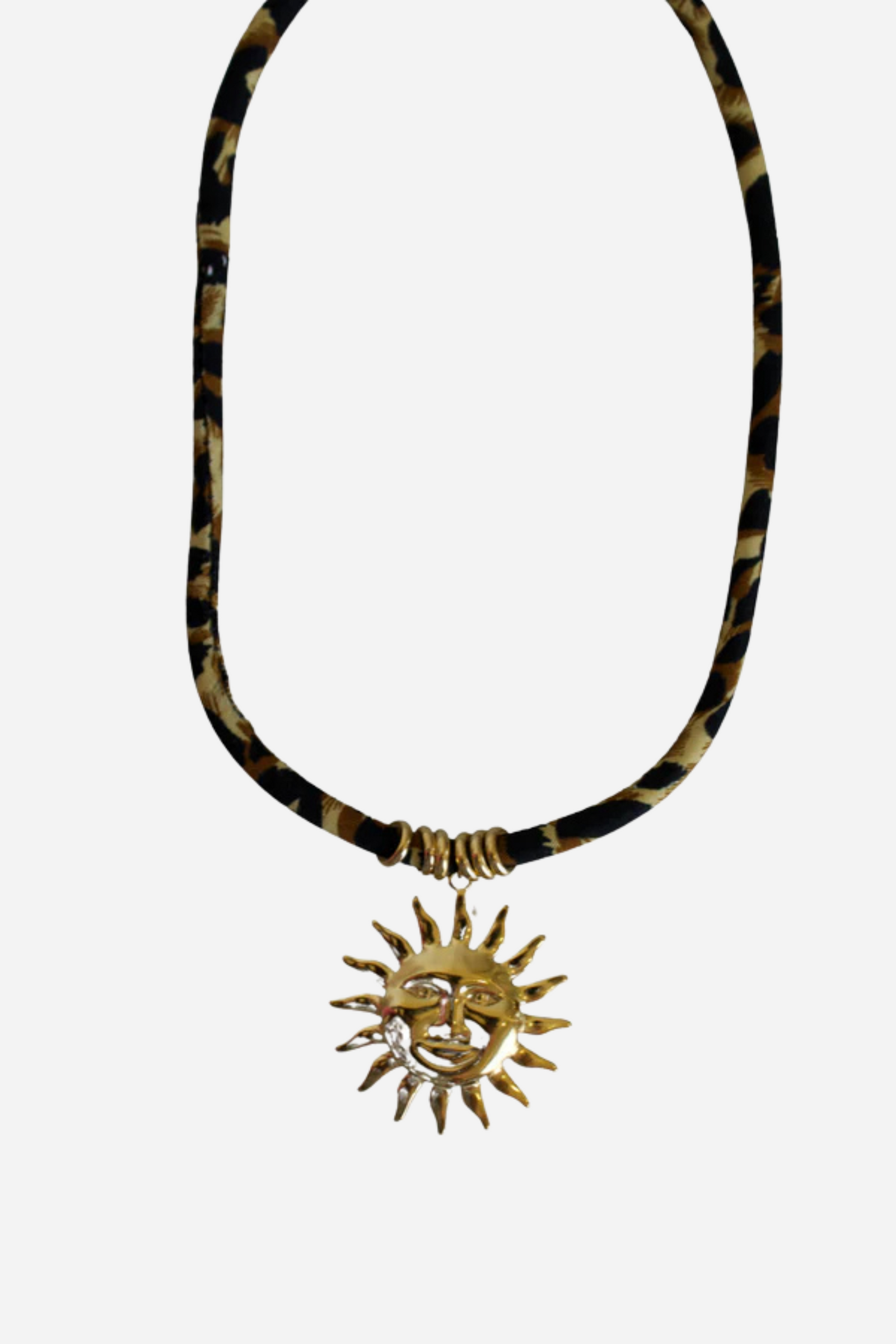 18K Sun Charm Statement Necklace