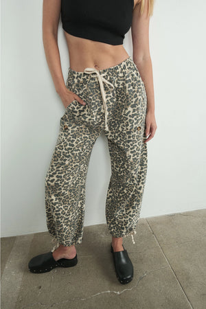 Leopard Print Relaxed Pants