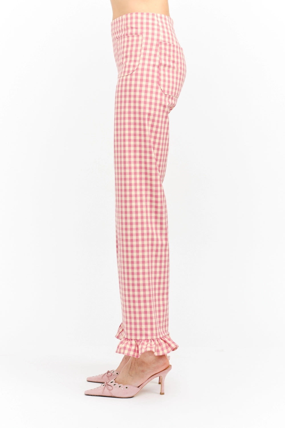 Paloma Gingham Pants - Pink
