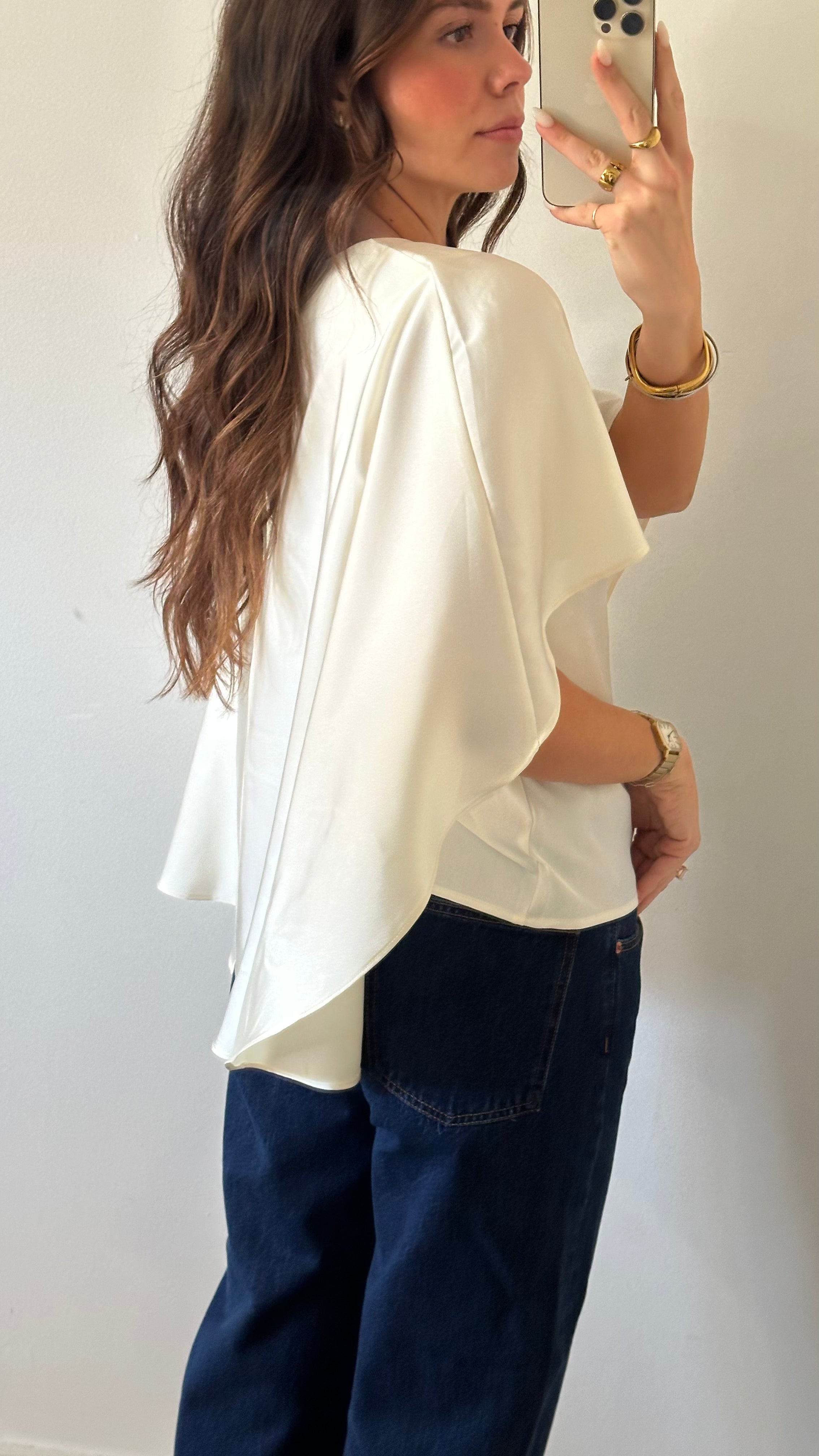 Fiona Cape Satin Top