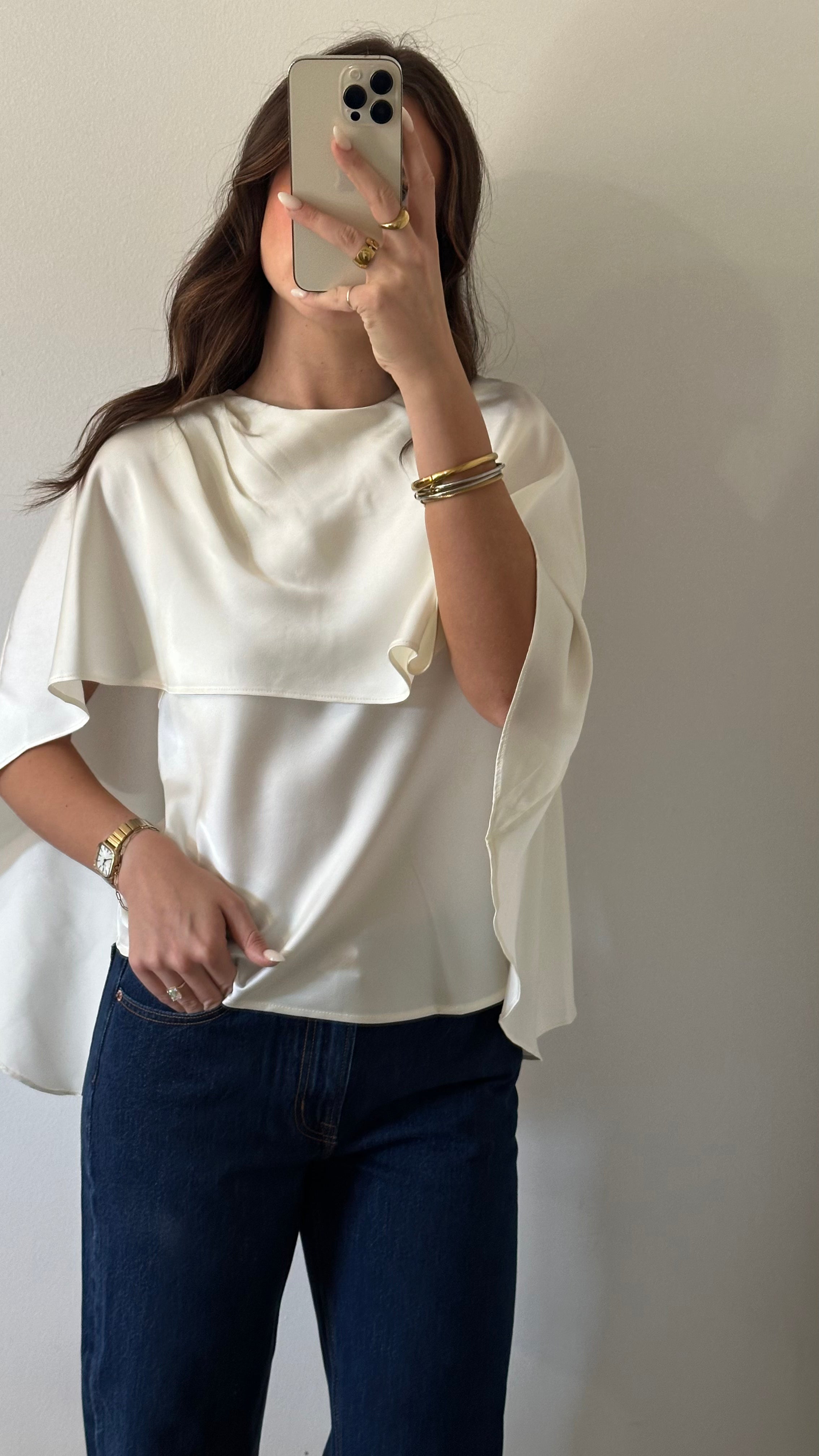 Fiona Cape Satin Top