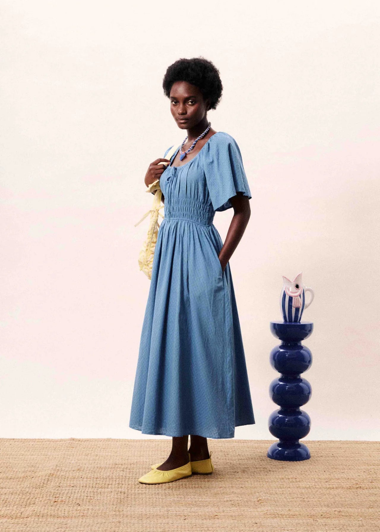 FRNCH Yemanja Dress - Bleu Jean