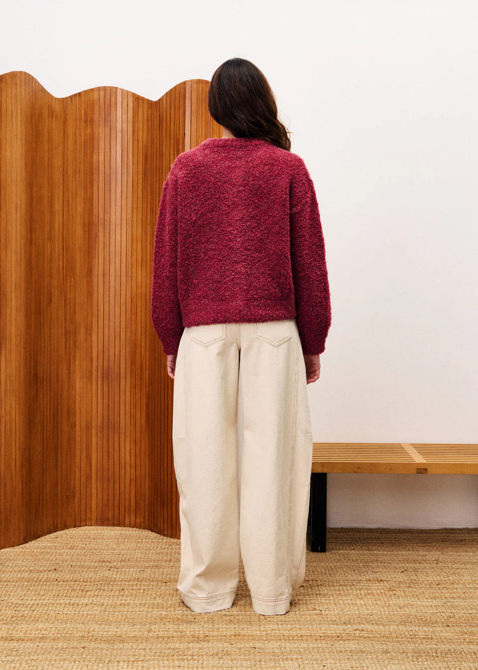 FRNCH Selkirk Cardigan - Bordeaux