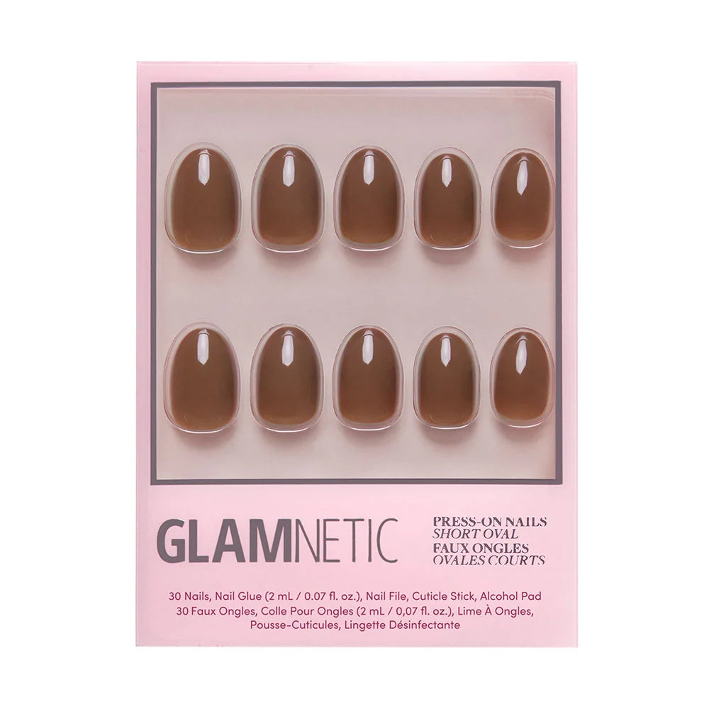 Glamnetic - Press-on Nails Short Oval - Chocolate Brown