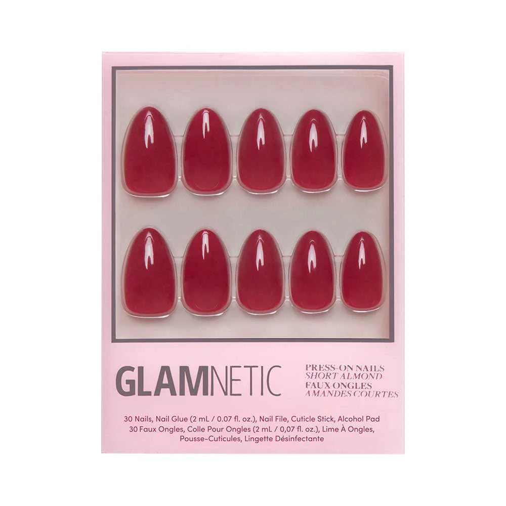 Glamnetic - Press-on Nails Short Almond - Classic Red